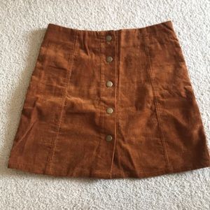 Topshop Corduroy Skirt